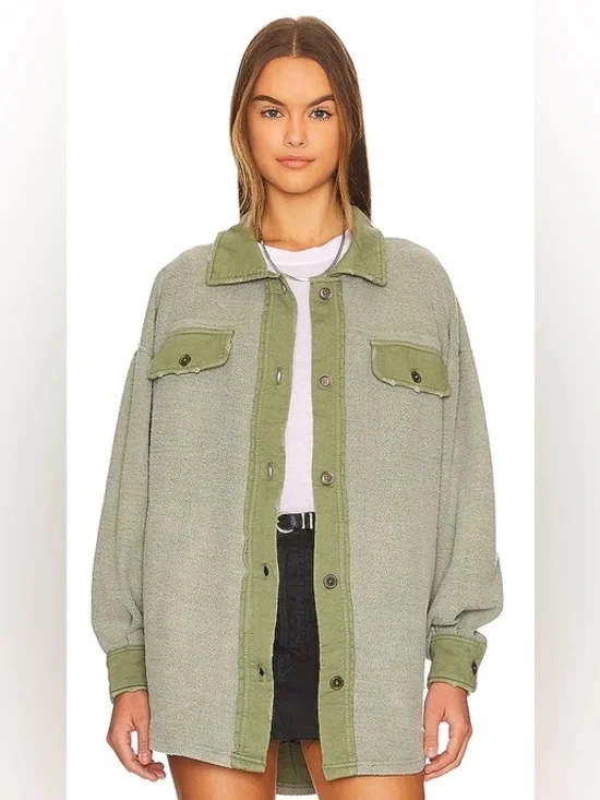 Free People Ruby Jacket in Jaded Green XL - Picture 3 of 6